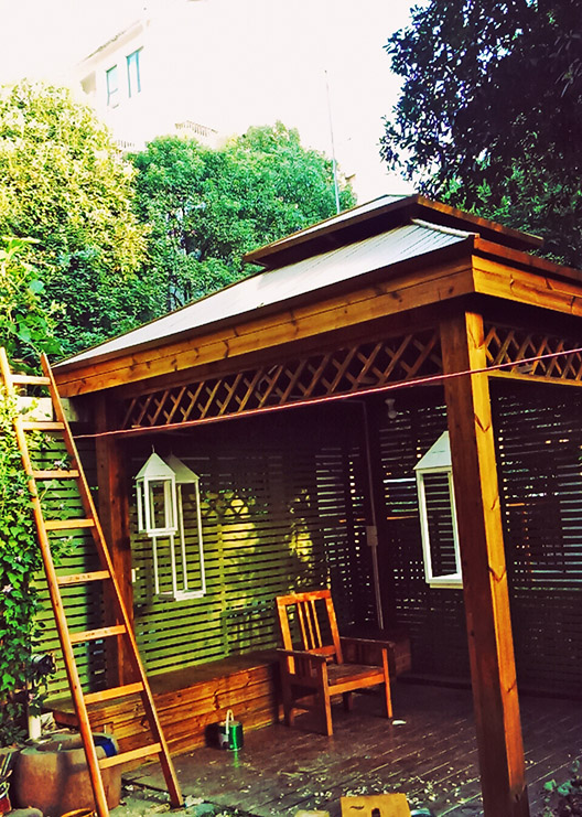 瀏陽長沙防腐木涼亭案例展