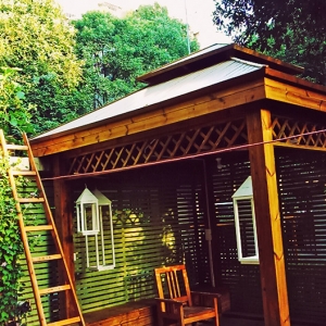 長(zhǎng)沙防腐木涼亭案例展